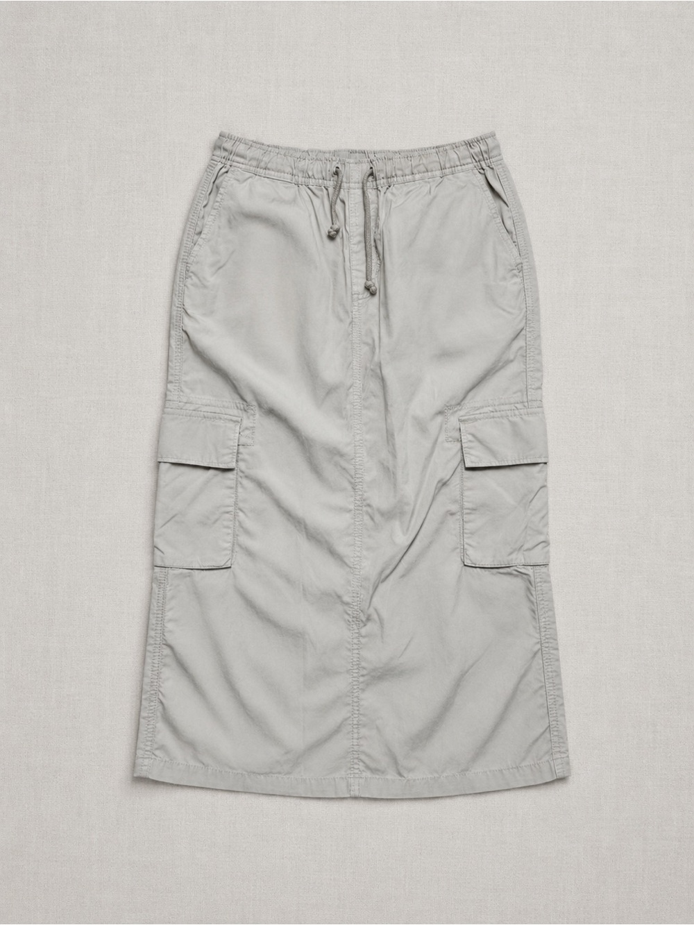 Love Tree Light Gray Parachute Cargo Skirt